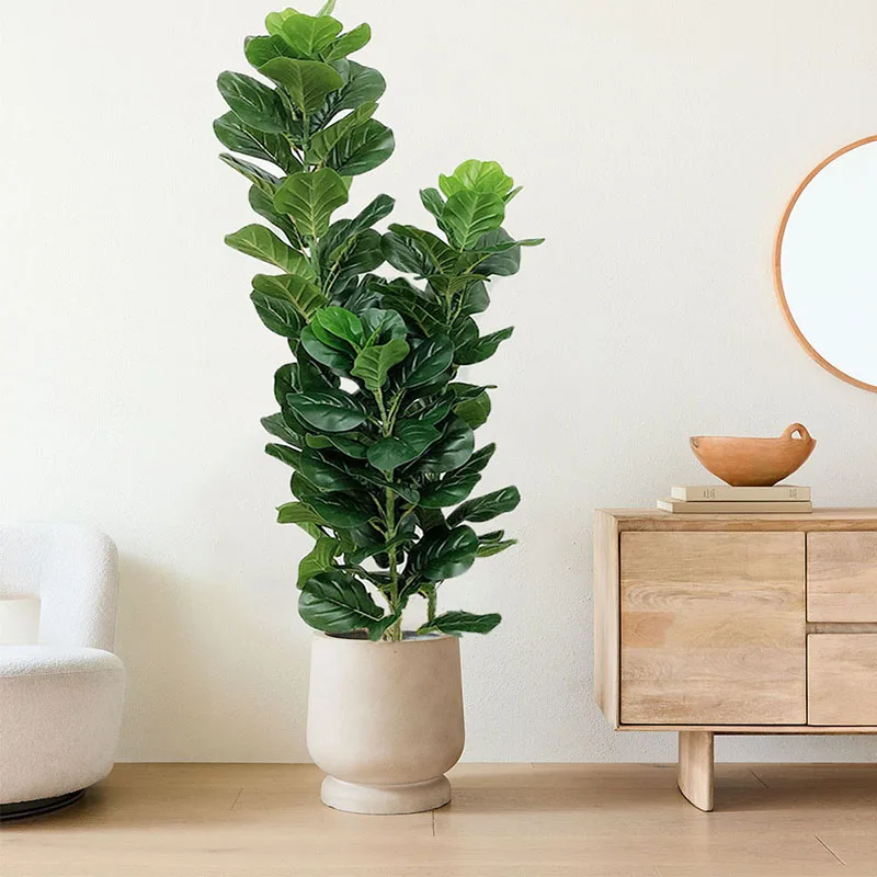 Ficus Lyrata Tree - Grand Ficus Lyrata artificiel tropical de
